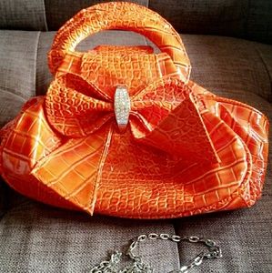 Orange hand bag